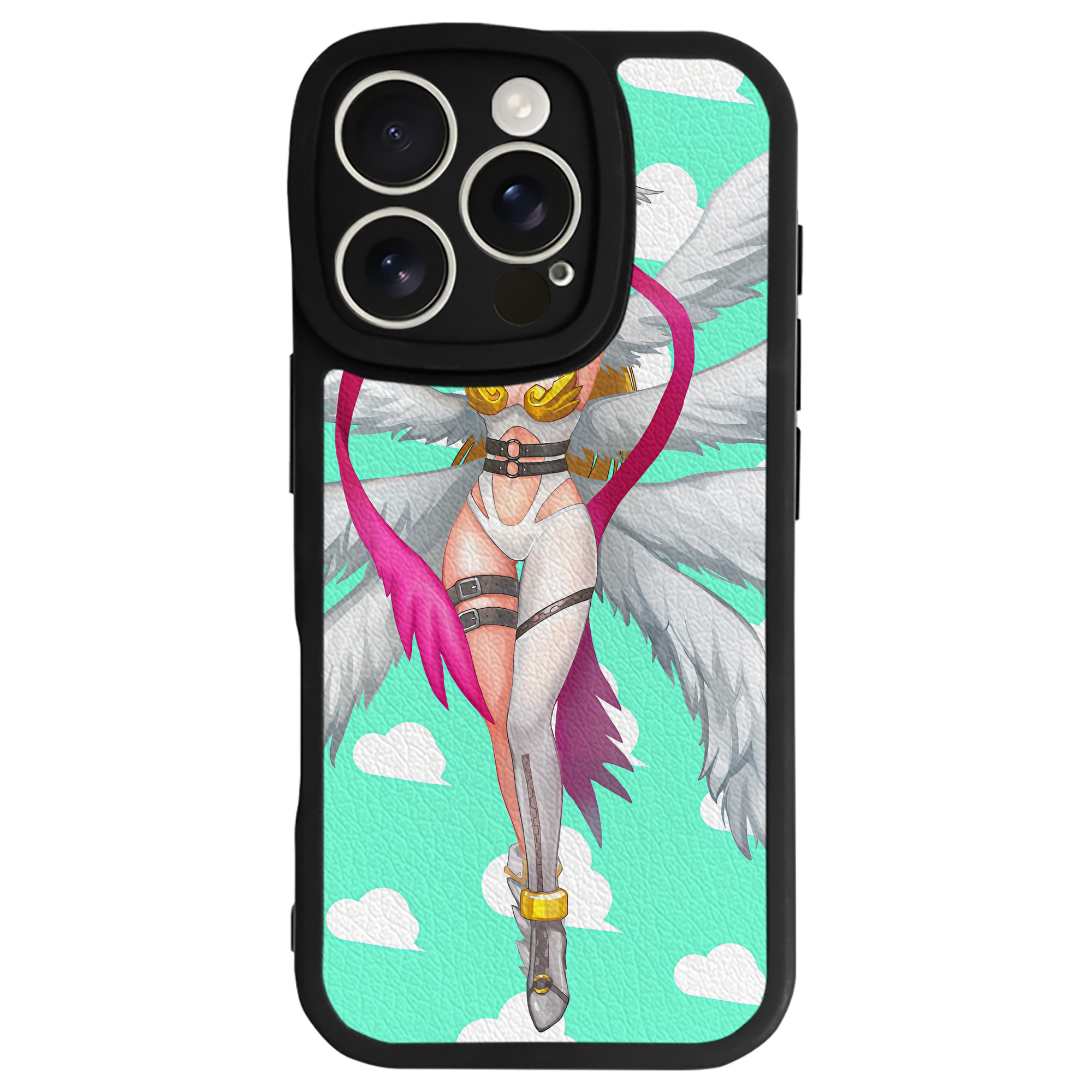 （画像用） Digimon デジタルモンスター/デジモン 【iPhone 16シリーズ対応】シリコンスマホケース（レザー調） 材質：シリコン